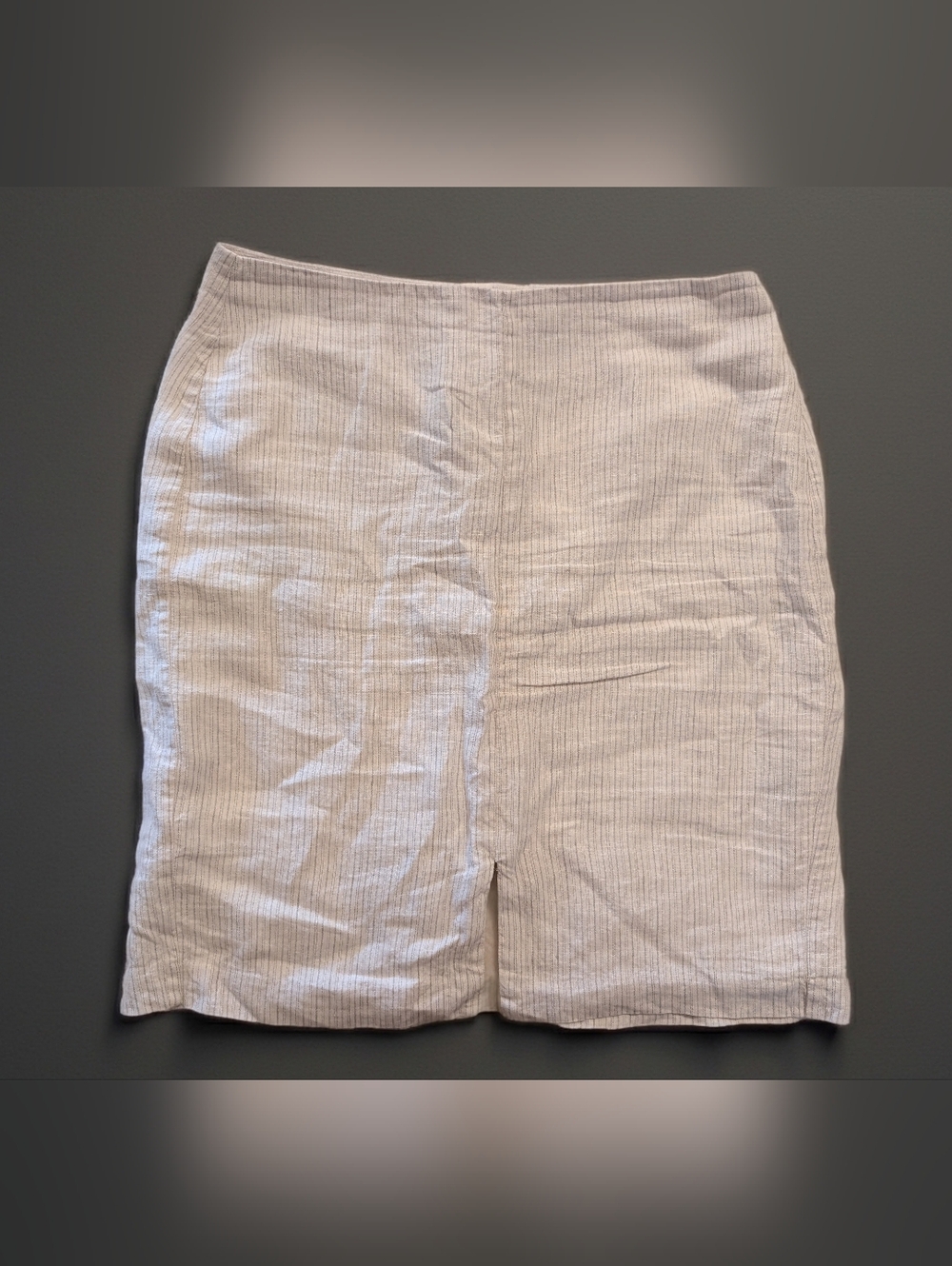 Banana Republic 100% Cotton Cream Pinstripe Skirt - Size 8